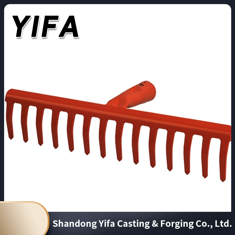 Carbon Steel Garden 12 Teeth Garden Lawn Rake Made in China
