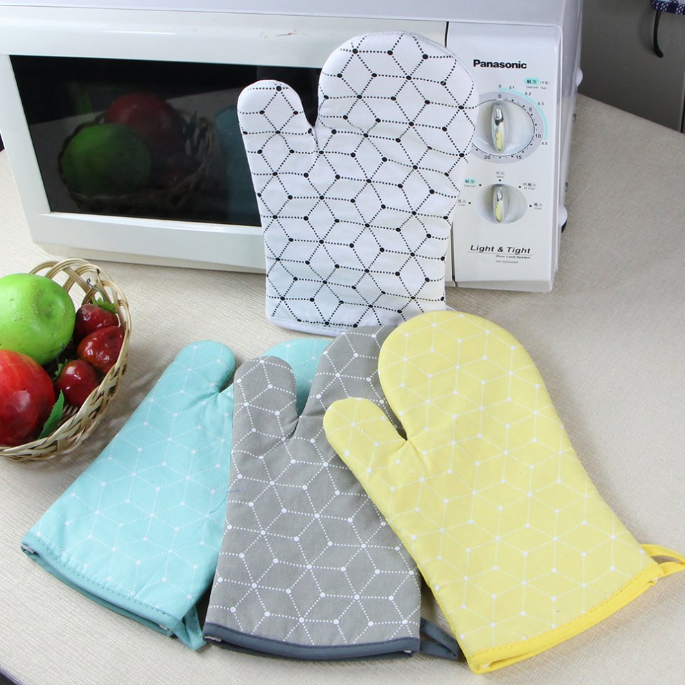 Promotional Selling Print Design Cooking Heat-Proof Kitchen Oven Mitten