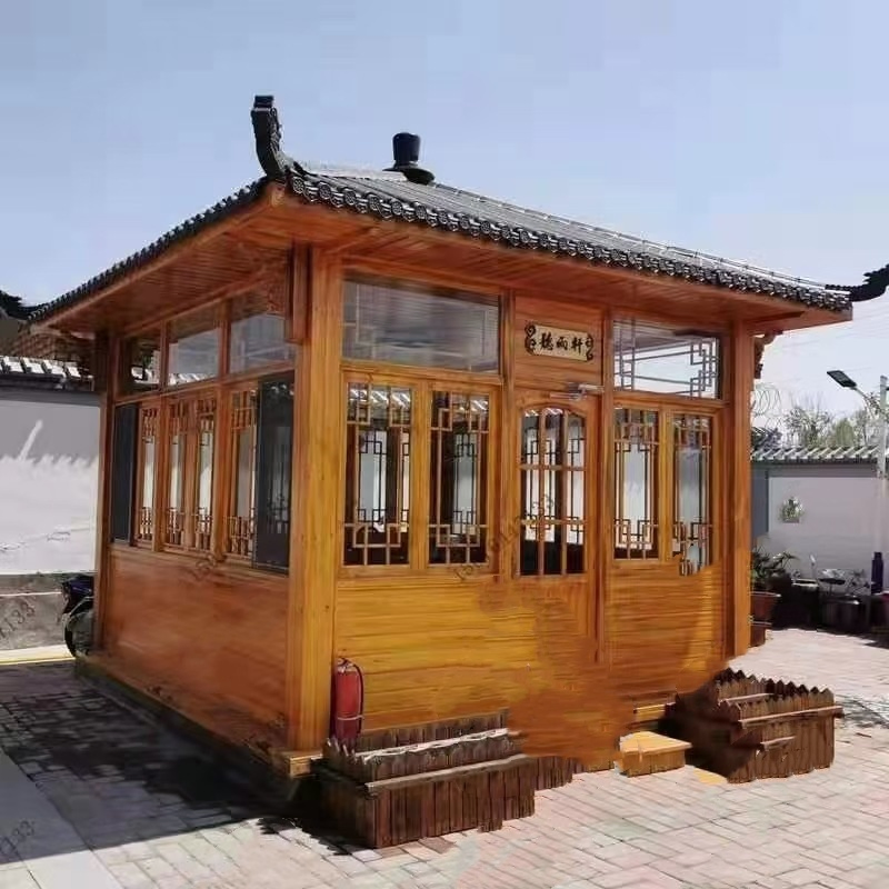 Outdoor Antiseptic Wood Farmhouse Villa Homestay Wooden House