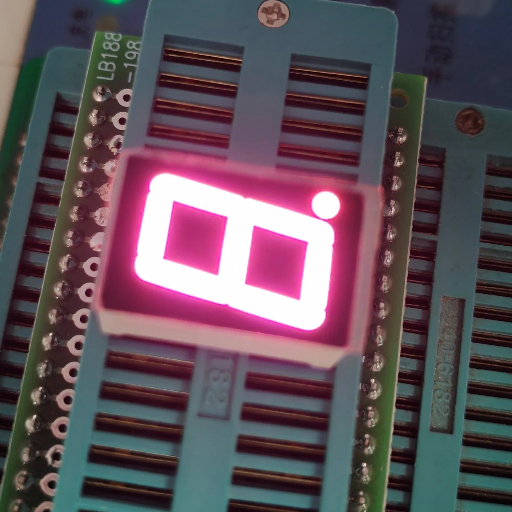 14.2mm 1digit 7 Segment Pink LED Display for Digital Indicator