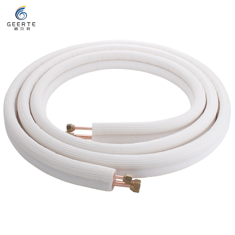 Air Conditioner Twin Pair Coil Tube Insulated Copper Pipe 20m