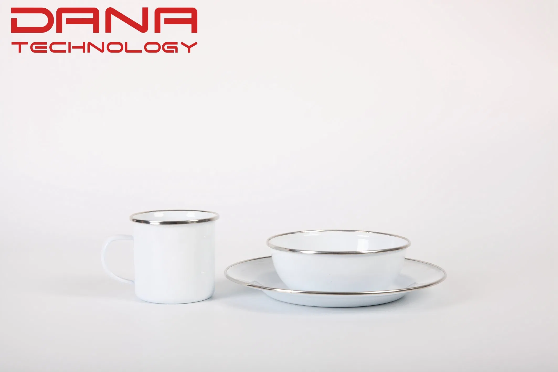 Classic Decal Enamel Tableware Carbon Steel Mugs/Bowls/Plate for Traveling