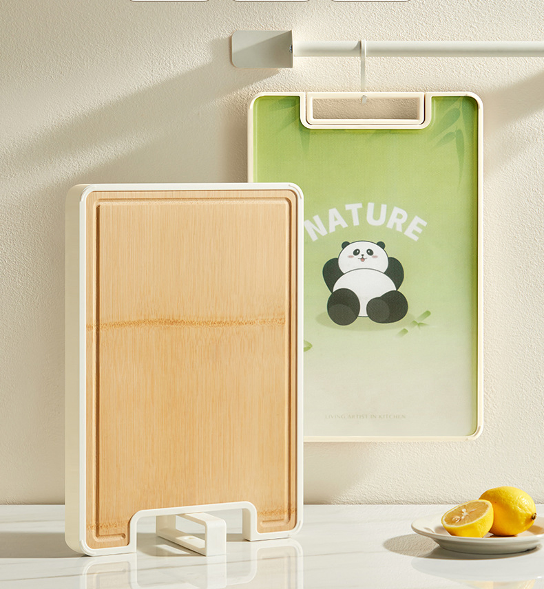 Cutting Board Double-Sided Kitchen Solid Wood Cutting Board Antibacterial and Mildew Resistant