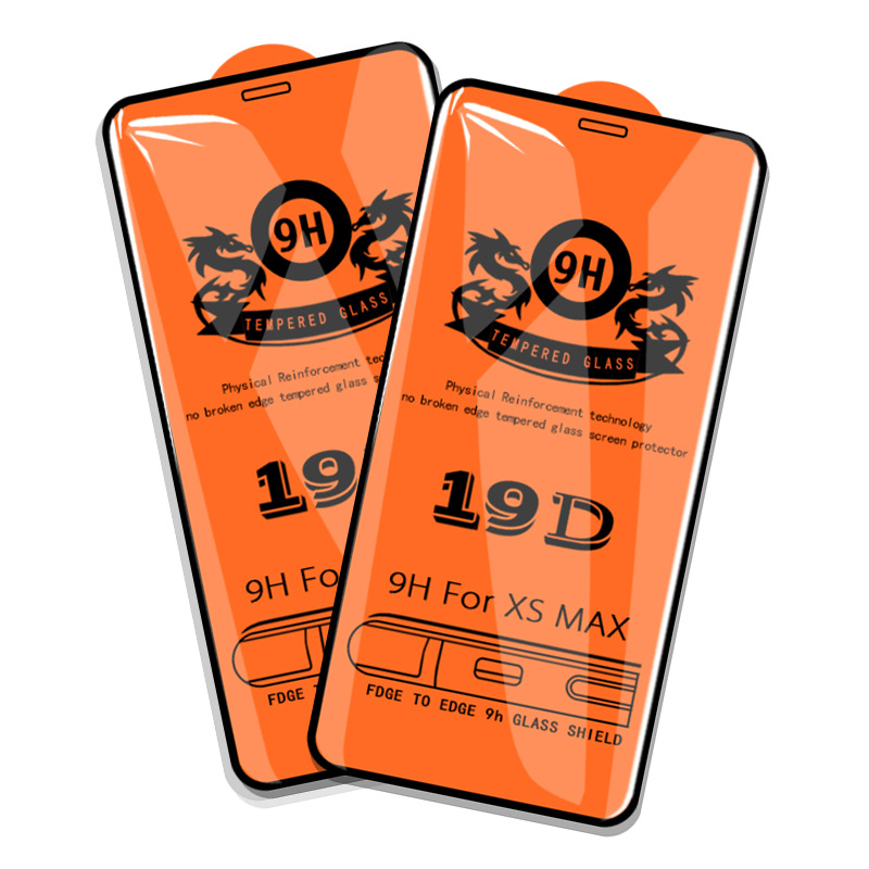 Защитное стекло Full Cover 19D для iPhone/Samsung/Xiaomi/Huawei