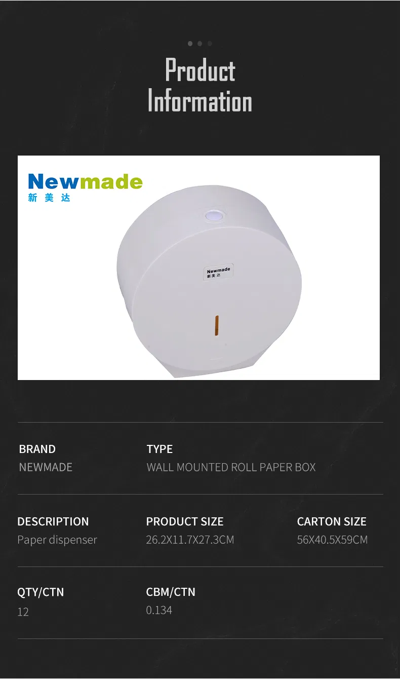 Wall Mounted Plastic Toilet Roll Tissue Paper Towel Dispenser