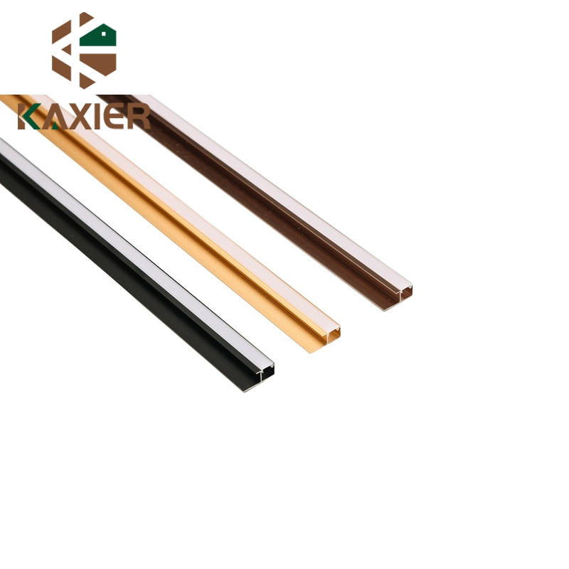 Decorated Aluminum Tile Edging LED Lighting Trim Profile for Outside Corner Protector Metal Strip with Holes