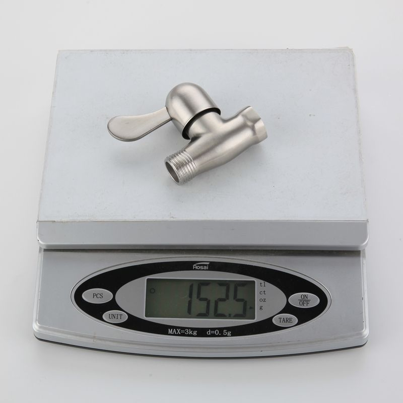 304 Stainless Steel Straight Through Valve Wire Drawing Water Pipe Valve G1/2 Stop Valve