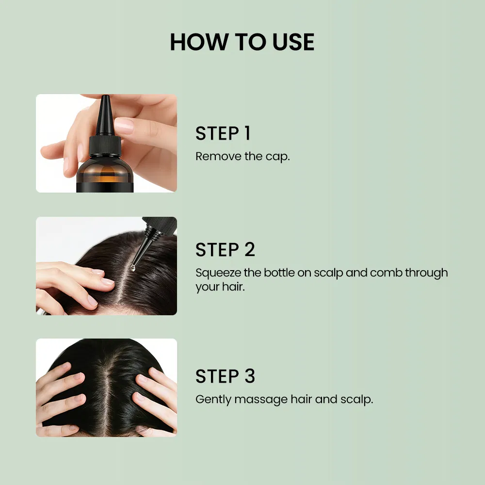 Natural Organic Vegan Scalp Hair Serum Anti Hair Loss Thickening Argan Oil Biotin Hair Growth Oil for Men