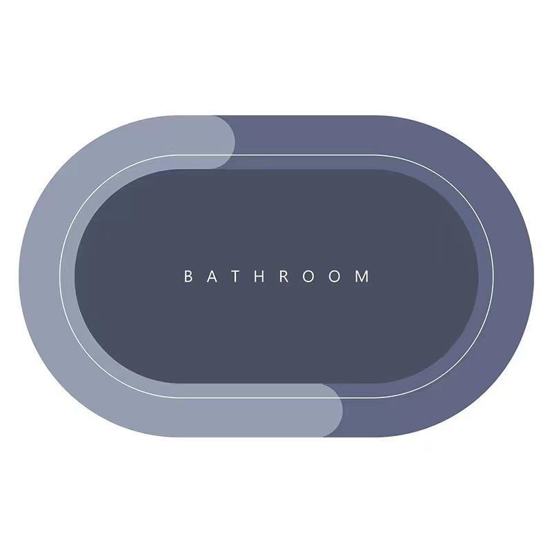 Factory Wholesale Oval Bathroom Non-Slip Mat, Quick-Dry Water Absorbent, Bathroom Entrance Floor Mat