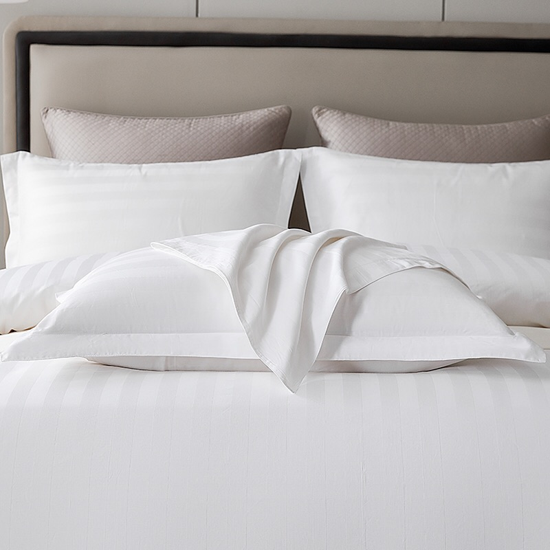 White Hotel Premium 100% Cotton Bed Linen Jacquard Duvet Quilt Cover 2 Pillowcases King Size Coverlets Bed Sheets Bedding Set Wholesale