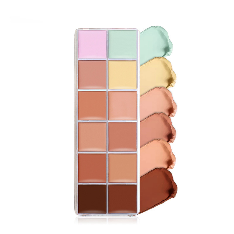 Nude Contour Cream Cover Face Foundation Cream Brighten Corrector Concealer Palette