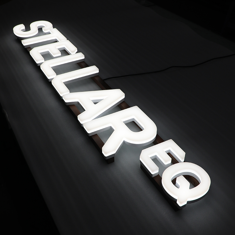 Customized Acrylic Letter LED Face Illuminated Lighting Signage for Storefront Advertising