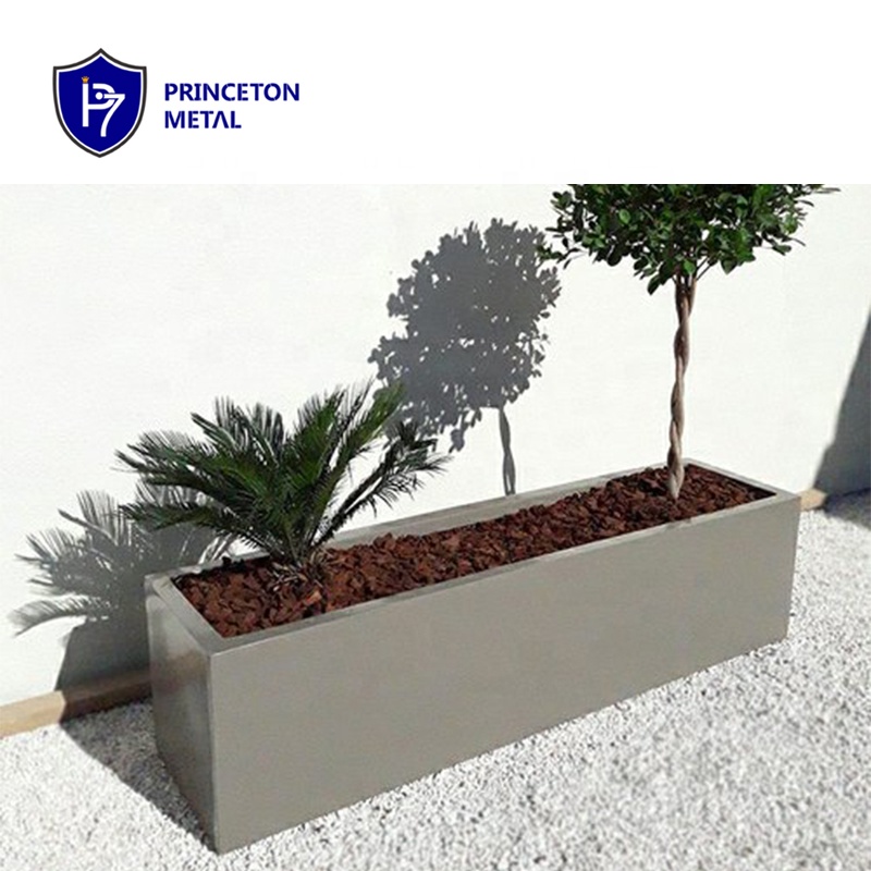 Кашпо алюминиевое квадратное уличное большое