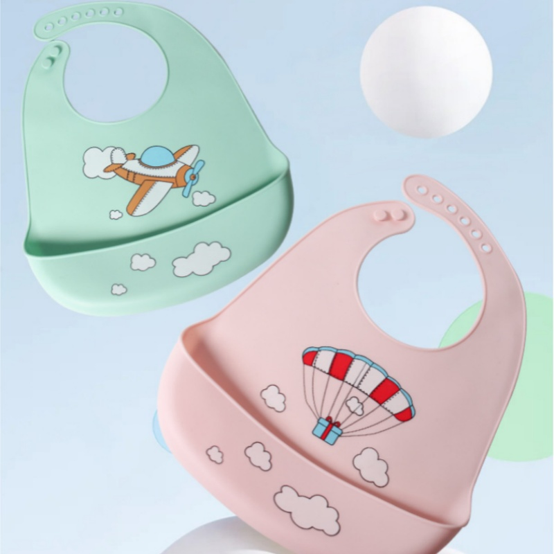 OEM ODM Baby Silicone Material Super Soft Waterproof Cartoon Cute Children's Bib