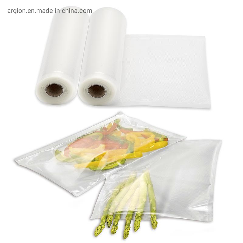 PA PE Transparent Food Packaging Embossed Flat Vacuum Sealer Bag with LFGB FDA
