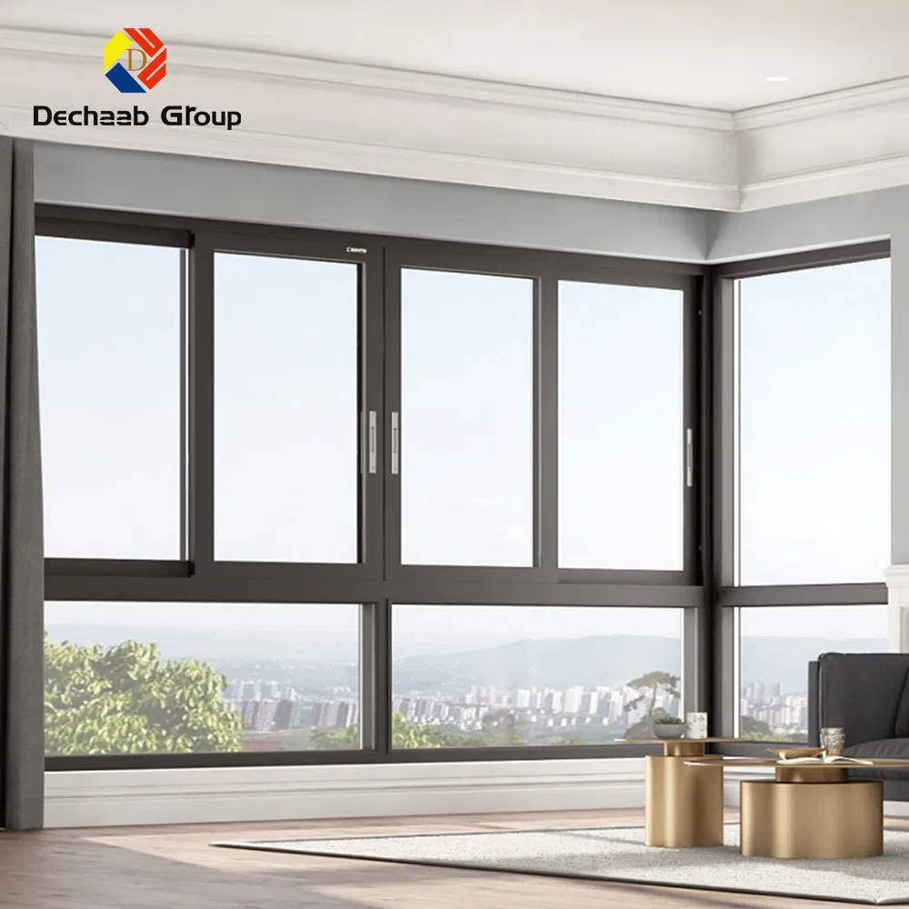 Heat Insulation Aluminum Shutter/Louver Double Glass Mosquito Net American Window Thermal Break Sliding Windows