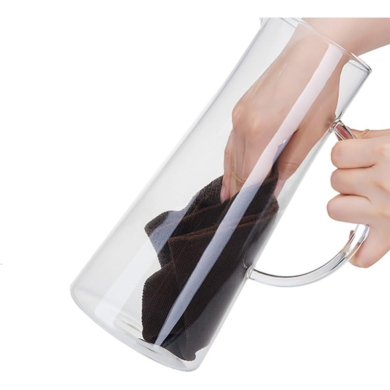 1300ml Durable BPA-Free Glass Pitcher with Lid Versatile for Hot/Cold Water Juice & Iced Tea for Daily Use