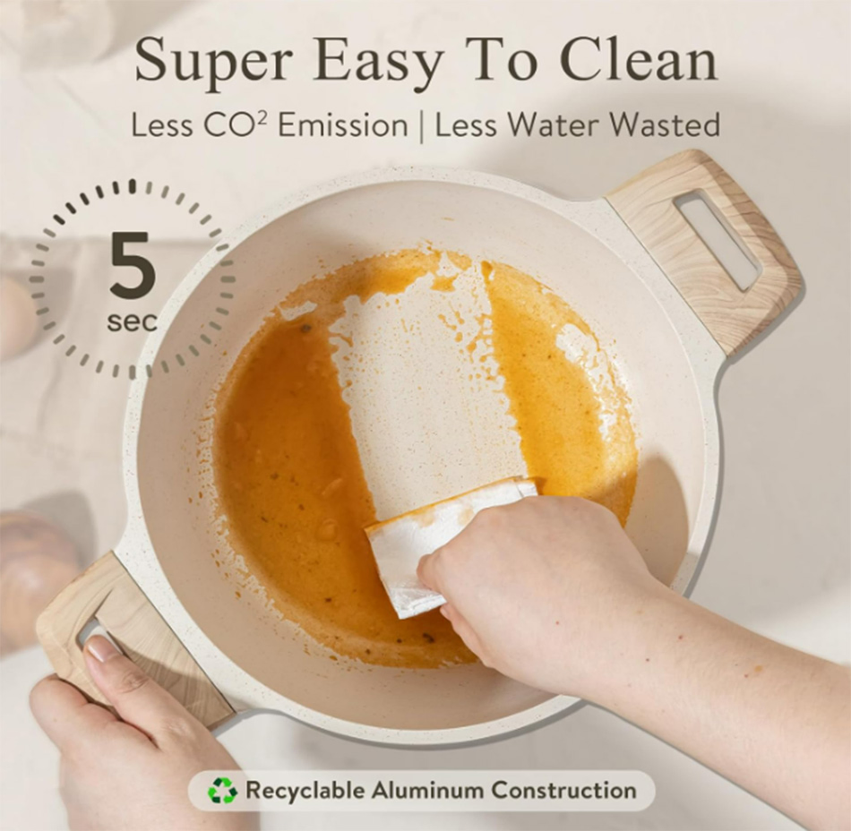 14 PCS Nonstick Ceramic Pots and Pans Cookware Set