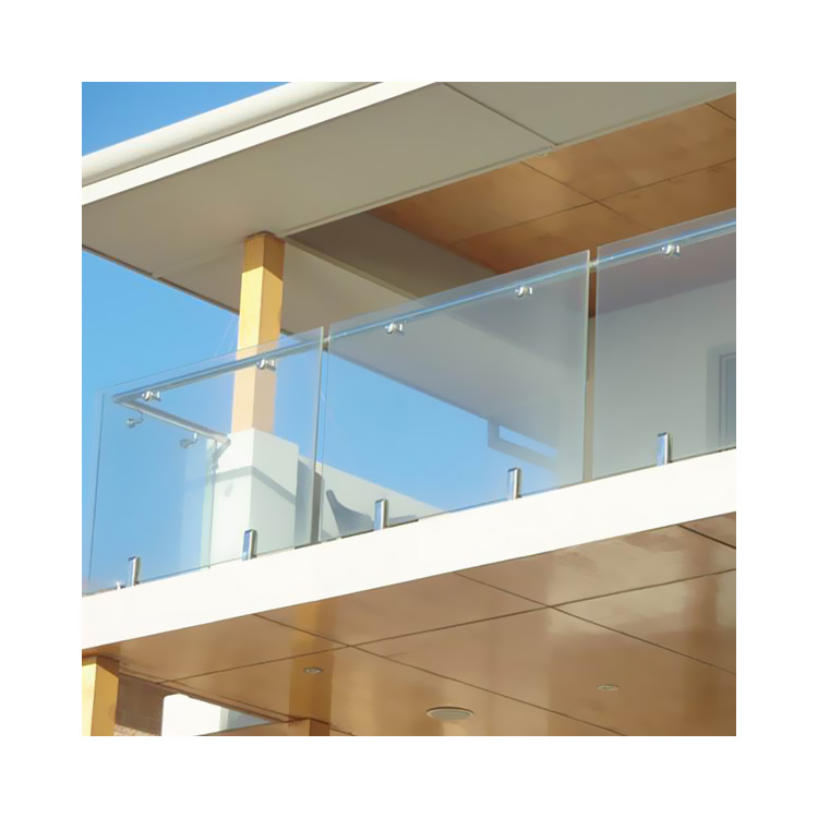 Modern Security Glazed Handrail Stainless Balusters Decorative Laser Cutting Panels Balcony Railing