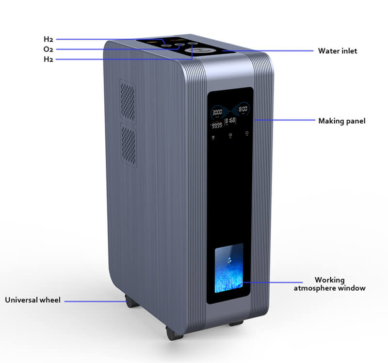 Home Portable 3600ml Hydrogen Inhalation Machine for Breathing Pem Hydrogen Generator Brown Gas H2 Inhaler