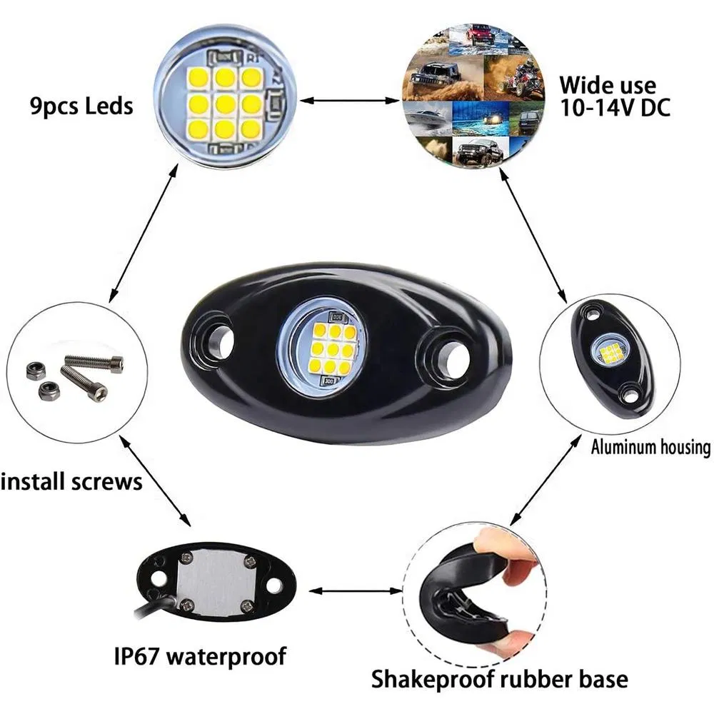 Подсветка днища LED Rock Lights для внедорожников