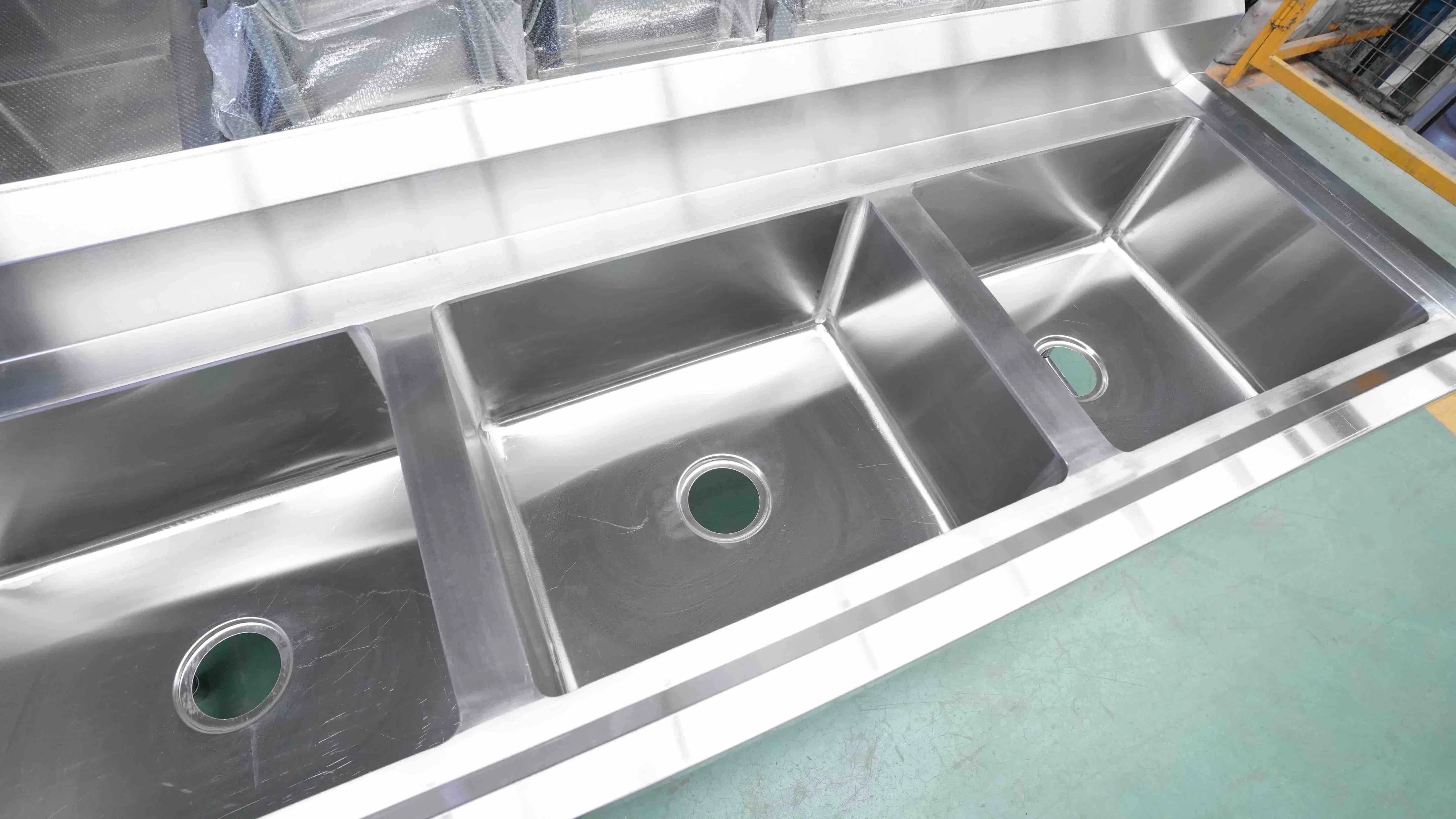 Commercial Stainless Steel Kitchen Sink - Double Basin Durable