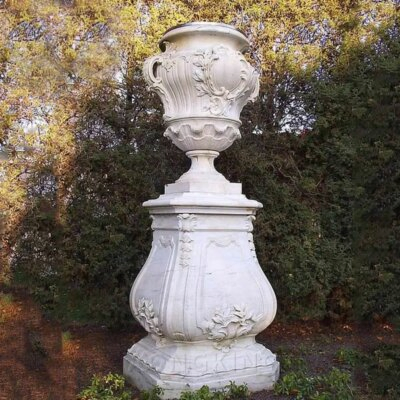 Timeless Classic Marble Flower Pot for Luxurious Garden and Outdoor Decor