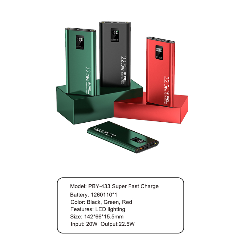 Popular Digital Display Charger 10000mAh Super Fast Charge Mobile Power Supply Safe Power Bank