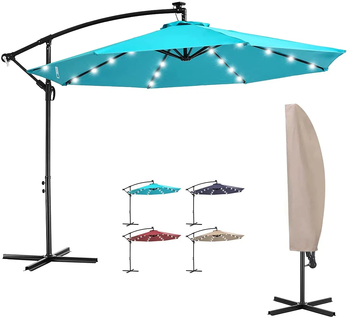 Зонт пляжный ветрозащитный с регулируемым наклоном