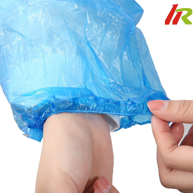 Premium Disposable Waterproof PE Sleeve Covers in Blue and White
