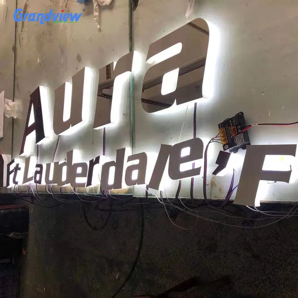 Factory Wholesale Embossed Stainless Steel LED Letter Board Sign
