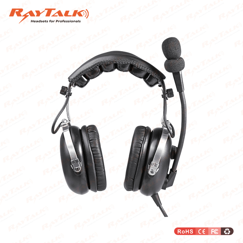 Helicopter Pilot Active Noise-Reduction Headset & Noise-Cancelling Microphone