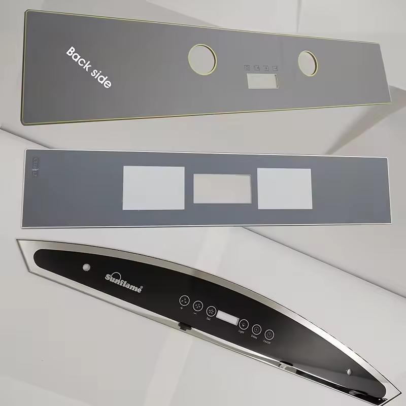 OEM 4mm Extra Clear Tempered Glass for Range Hood with Silk Screen Printing
