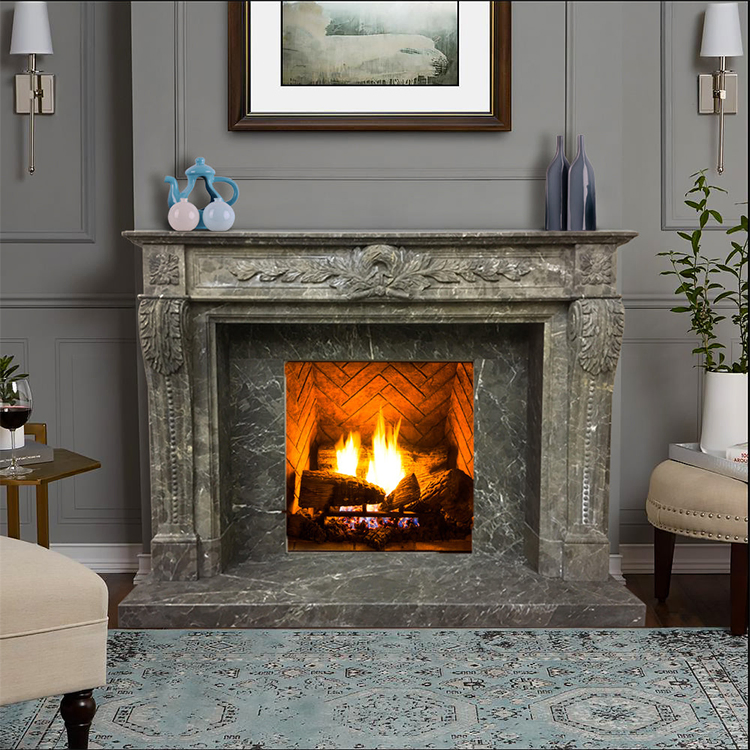 Newstar Customized Size Modern Design Factory Price Marble Fireplace Mantel for Home Stone