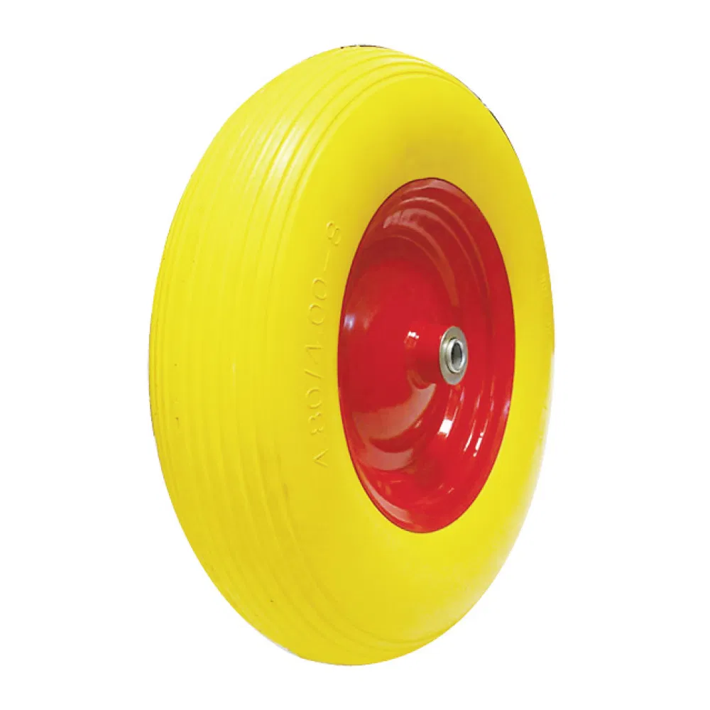 16" Flat Free Solid PU Wheelbarrow Wheel
