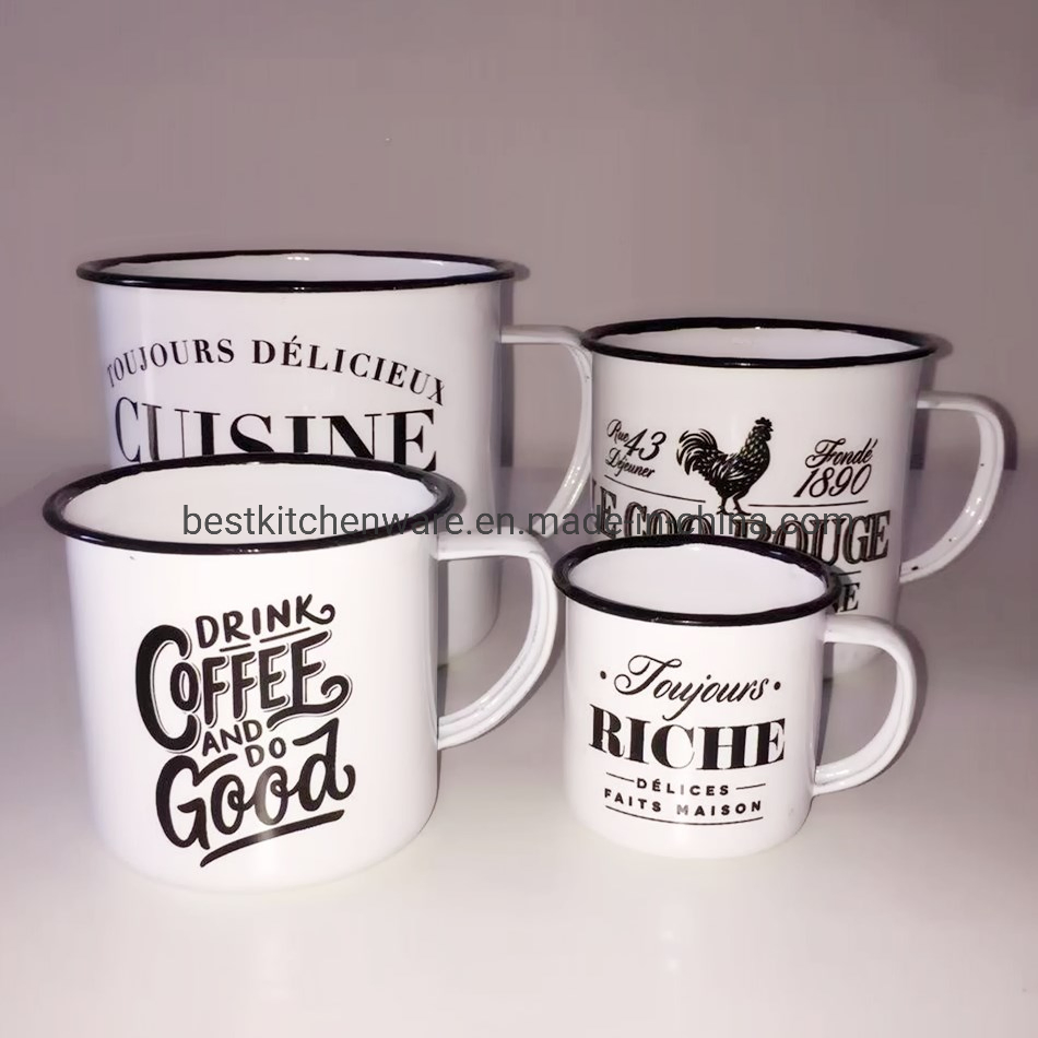 Latin Style Customized DIY Designs Enamelware Camping Mug