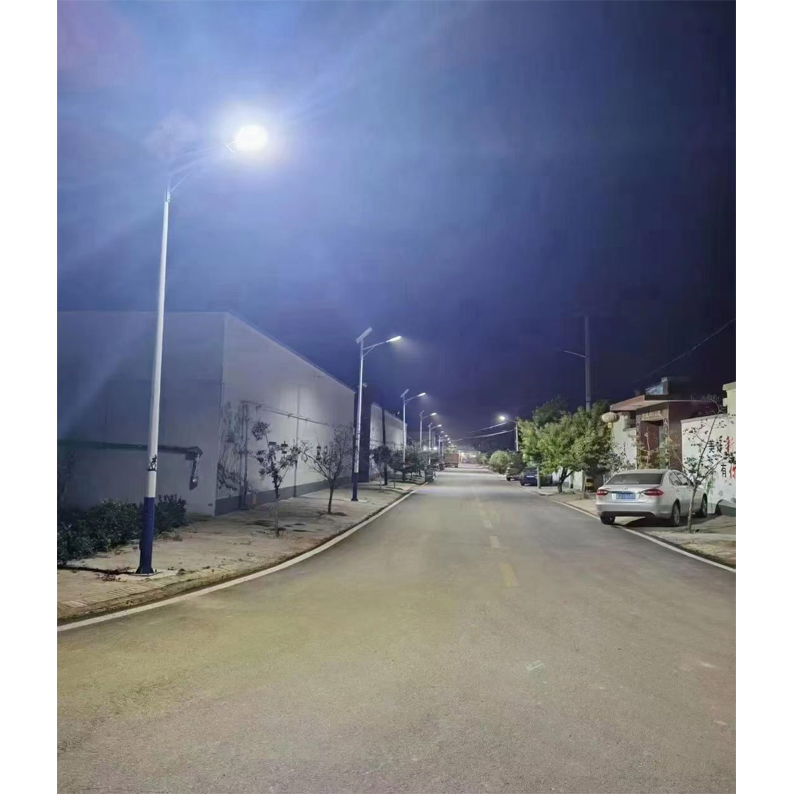 Solar Outdoor Light Curved Surface LED High Pole Light Super Bright High-Power Project Complete Set of 6.8-Meter New Rural Street Lights
