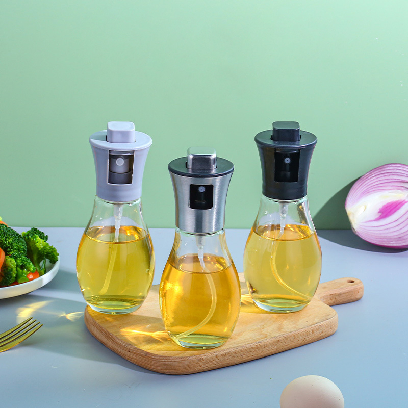 Kitchen BBQ Cooking Vinegar Mist Spray 200ml Olive Oil Mister Sprayer Pump Cooking Oil Glass Bottle