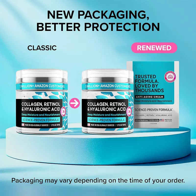 Collagen Retinol Hyaluronic Acid Cream Anti-Aging Face Moisturizer for Face Daily Moisturizer Face Cream