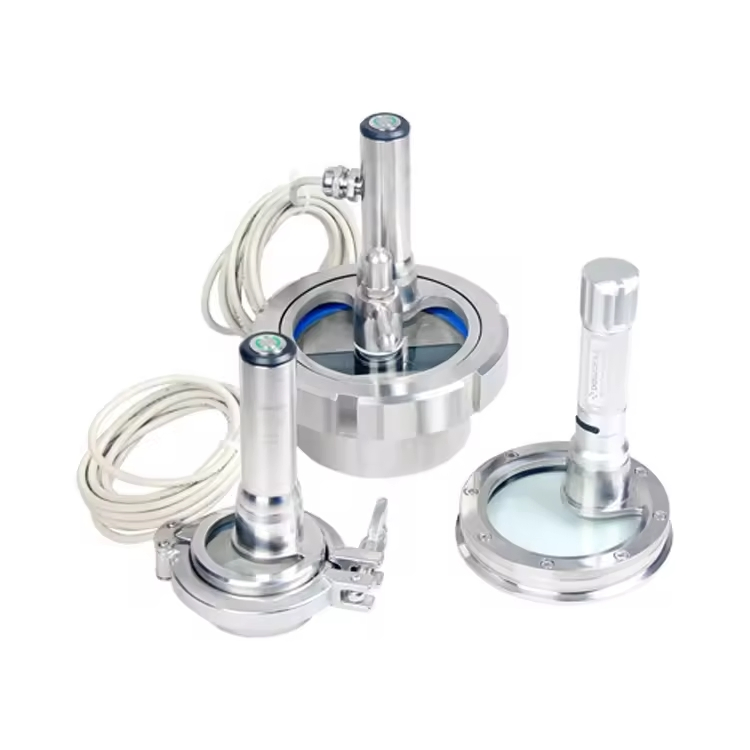 Sanitary Straight / Inline Tube Sight Glass Stainless Steel Aseptic Tubular Sight Glass Tube Fitting