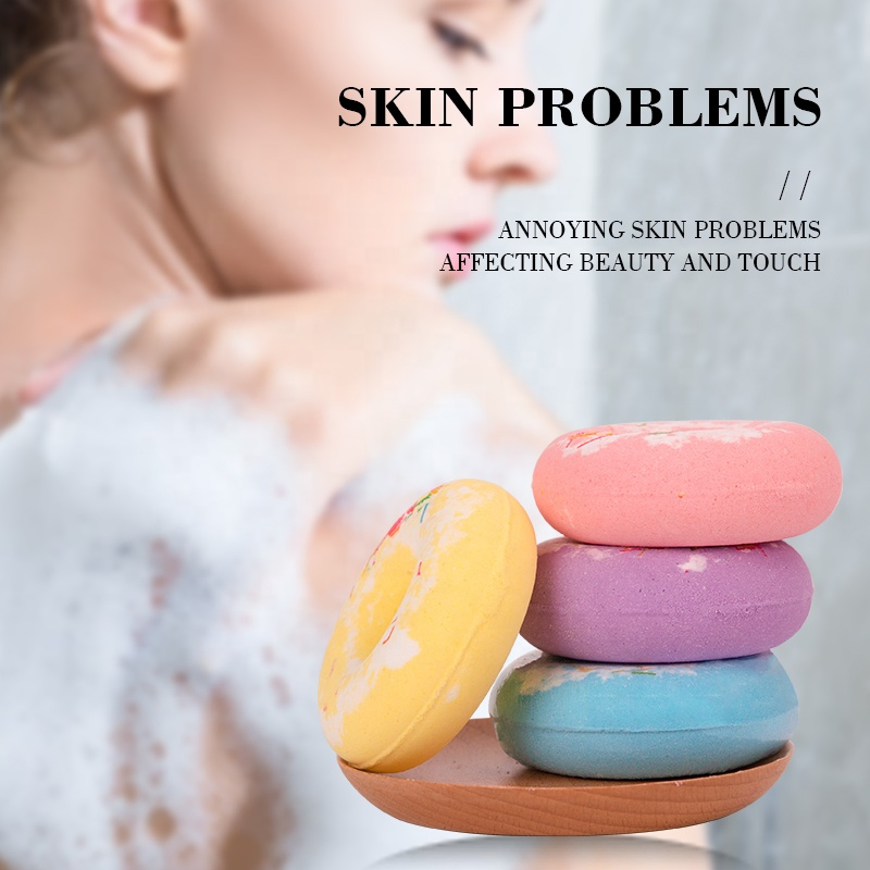 Private Label Wholesale Adult Bubble Natural Vegan Flower Donut Mini Organic Kid Christmas Bath Bomb