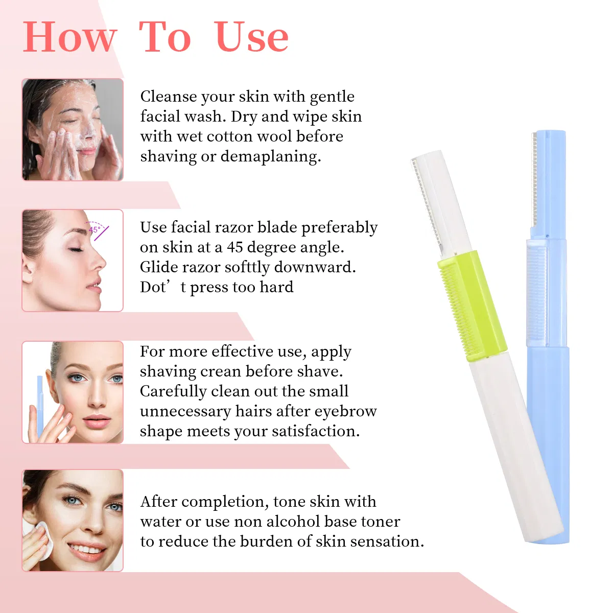 Precision Brow Shaper Tool for Effortless Facial Hair Removal