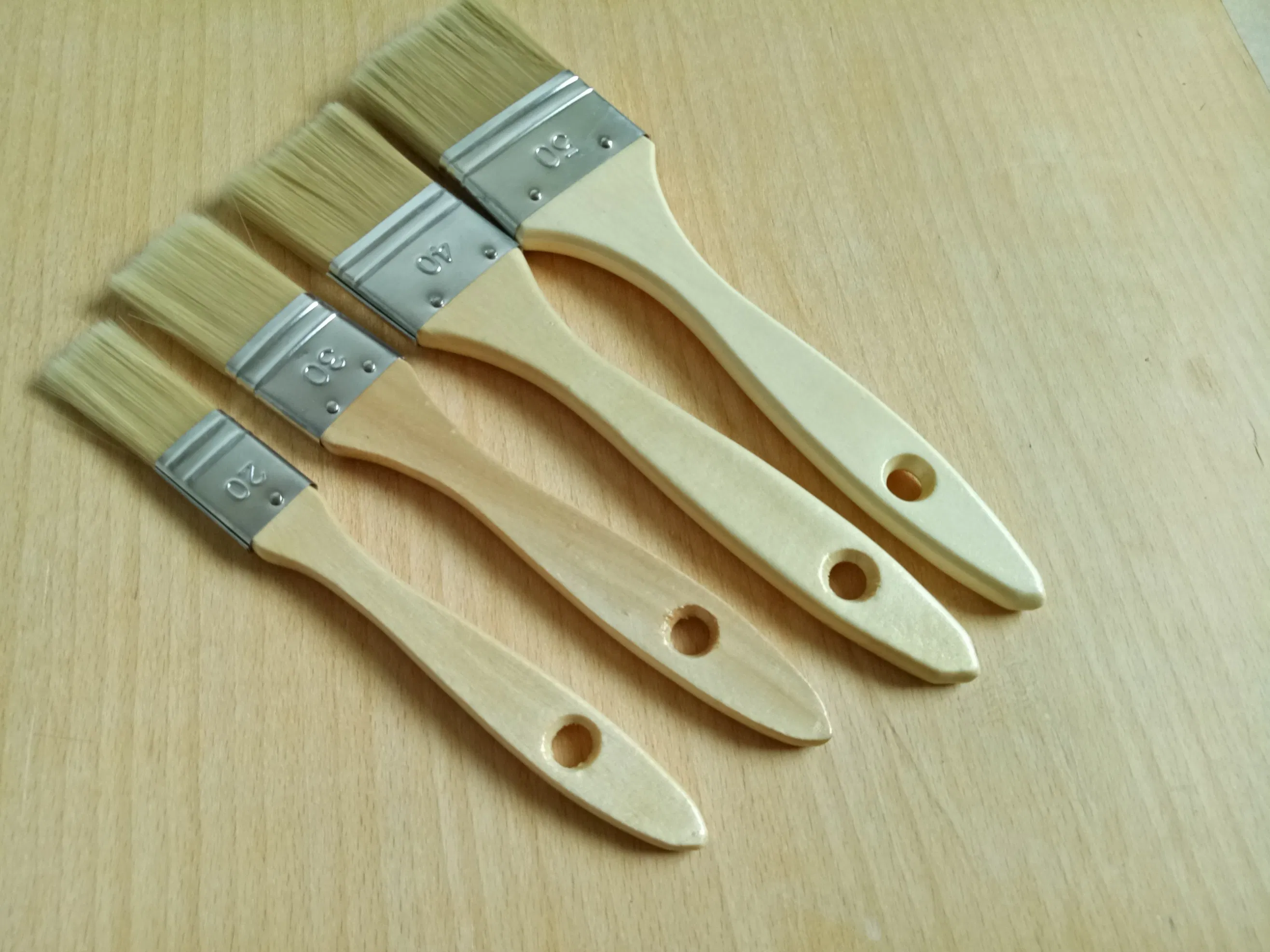 Набор кистей для покраски с деревянной ручкой, 5 шт.