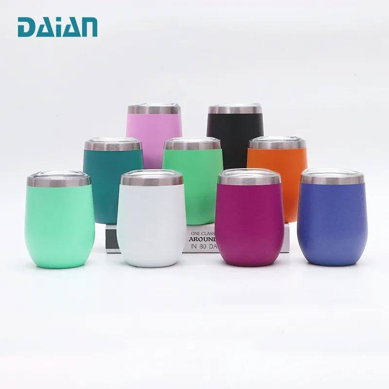 Daian Factory Durable Wine Tumbler with Lid Double Wall Stainless Steel Vacuum Insulated Wine&Coffee Tumbler 12 Oz Tumbler