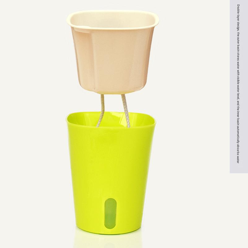 Горшки для растений пластиковые с автополивом зеленые