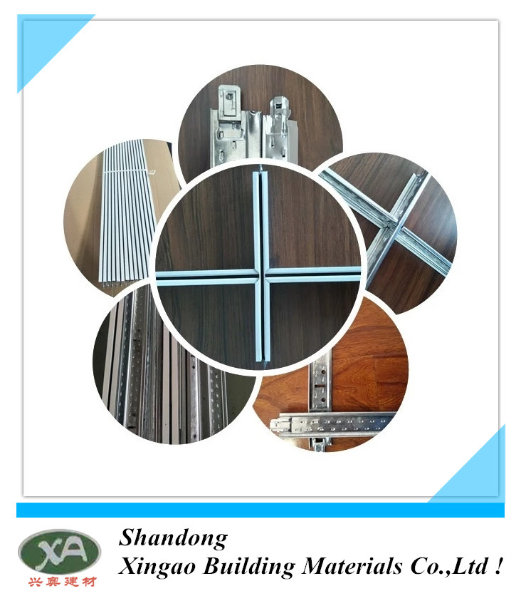Metal Frame Suspended Flat Ceiling T-Grid for False Ceiling Tiles From Factory