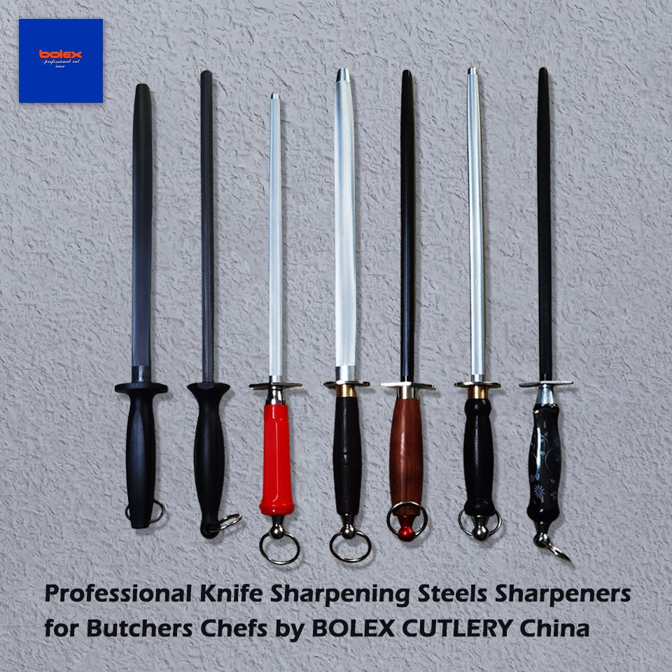 Professional Knife Sharpening Steels for Butchers Chefs Produced by Bolex Cutlery China