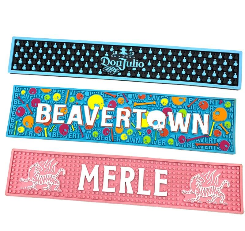 2025 Hot Sell OEM Deisng New Arrival Personalized Bar Mat Rubber Bar Mat