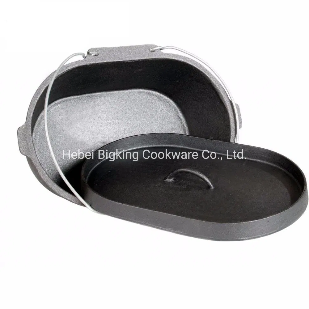 Amazon Top Seller Outdoor Camping Cast Iron Pot Oval