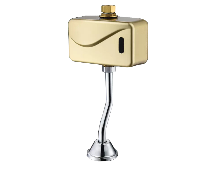 Gold Intelligent Toilet Flush Valve Automatic Sensor Urinal Valve Bathroom Touchless Toilet Urinal Flusher